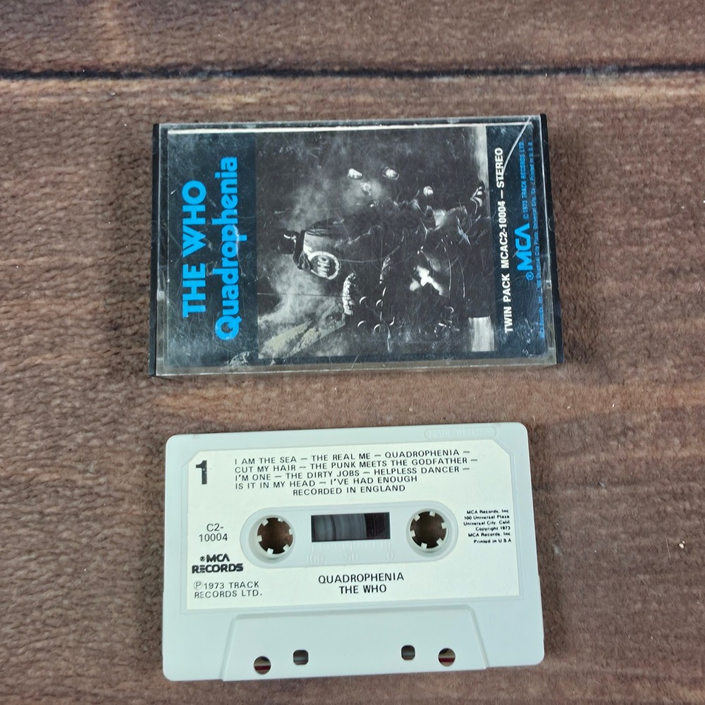 The Who Quadrophenia Cassette Tape OS Gray Good Twin Pack MCAC2-10004 1973
